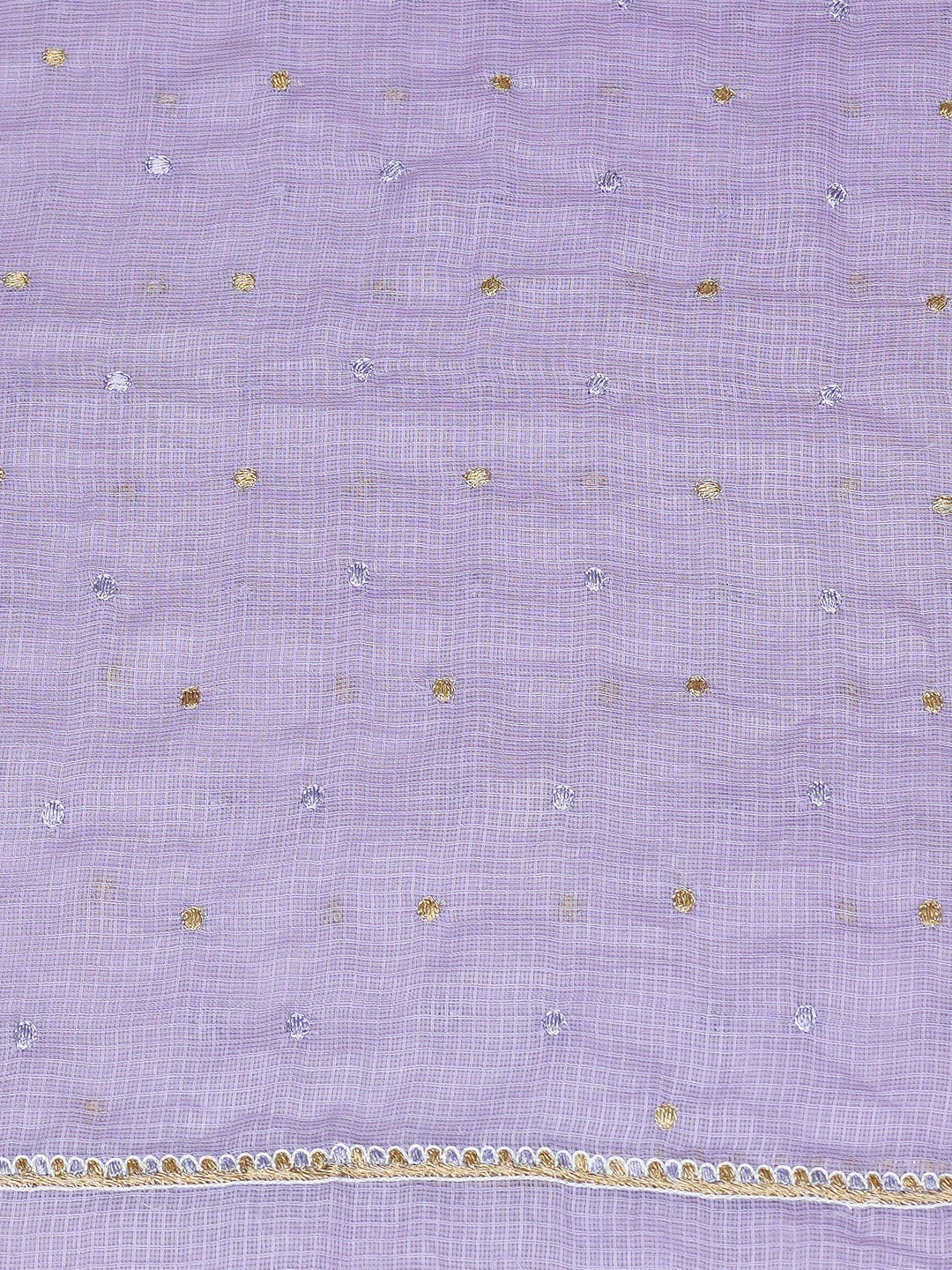 Ada Hand Embroidered Mauve Kota Lucknowi Chikankari Unstitched Kurta Dupatta Set With Zari Work 01A220986