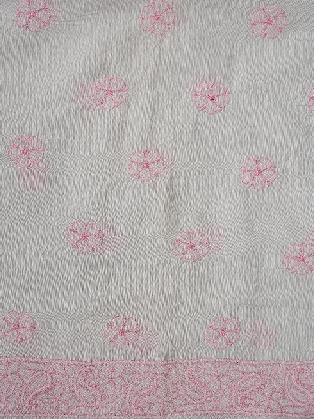 Ada Hand Embroidered Lavender Blush Pink Chanderi Lucknowi Chikankari Unstitched Kurta Dupatta Set 01A647434
