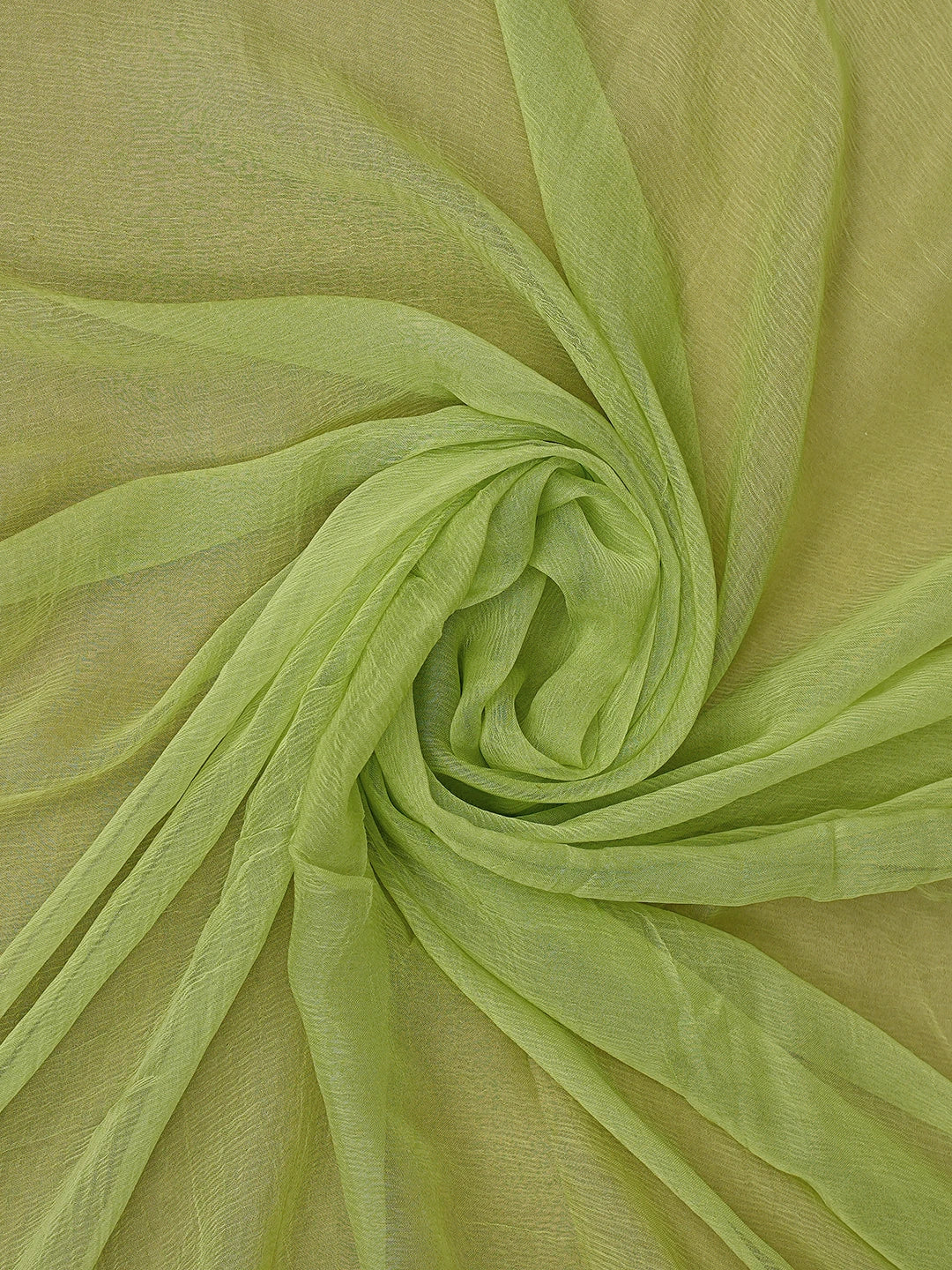 Ada Hand Embroidered Green Cotton Lucknowi Chikankari Unstitched Suit Piece With Cutdana Work 01A679267