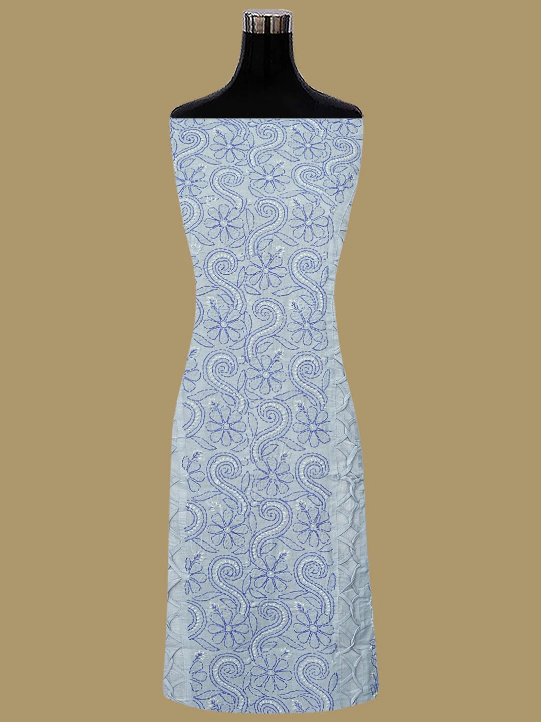 Ada Hand Embroidered Lavender Cotton Lucknowi Chikankari Unstitched Suit Piece 01A853047