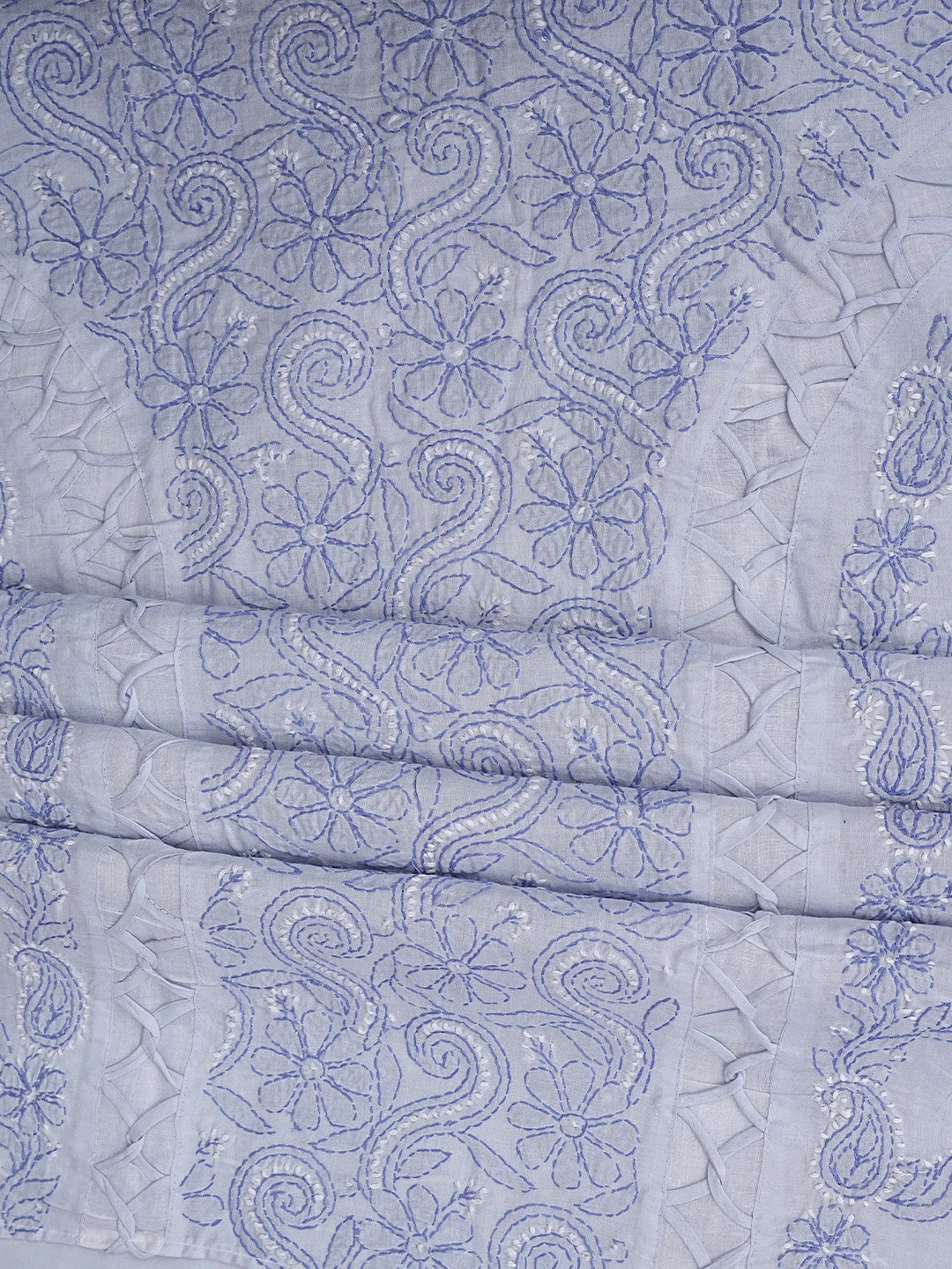 Ada Hand Embroidered Lavender Cotton Lucknowi Chikankari Unstitched Suit Piece 01A853047