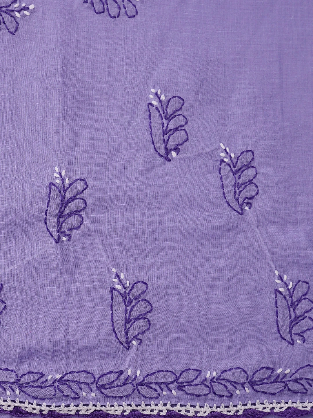 Ada Hand Embroidered Mauve Cotton Lucknowi Chikankari Unstitched Suit Piece 01A853007