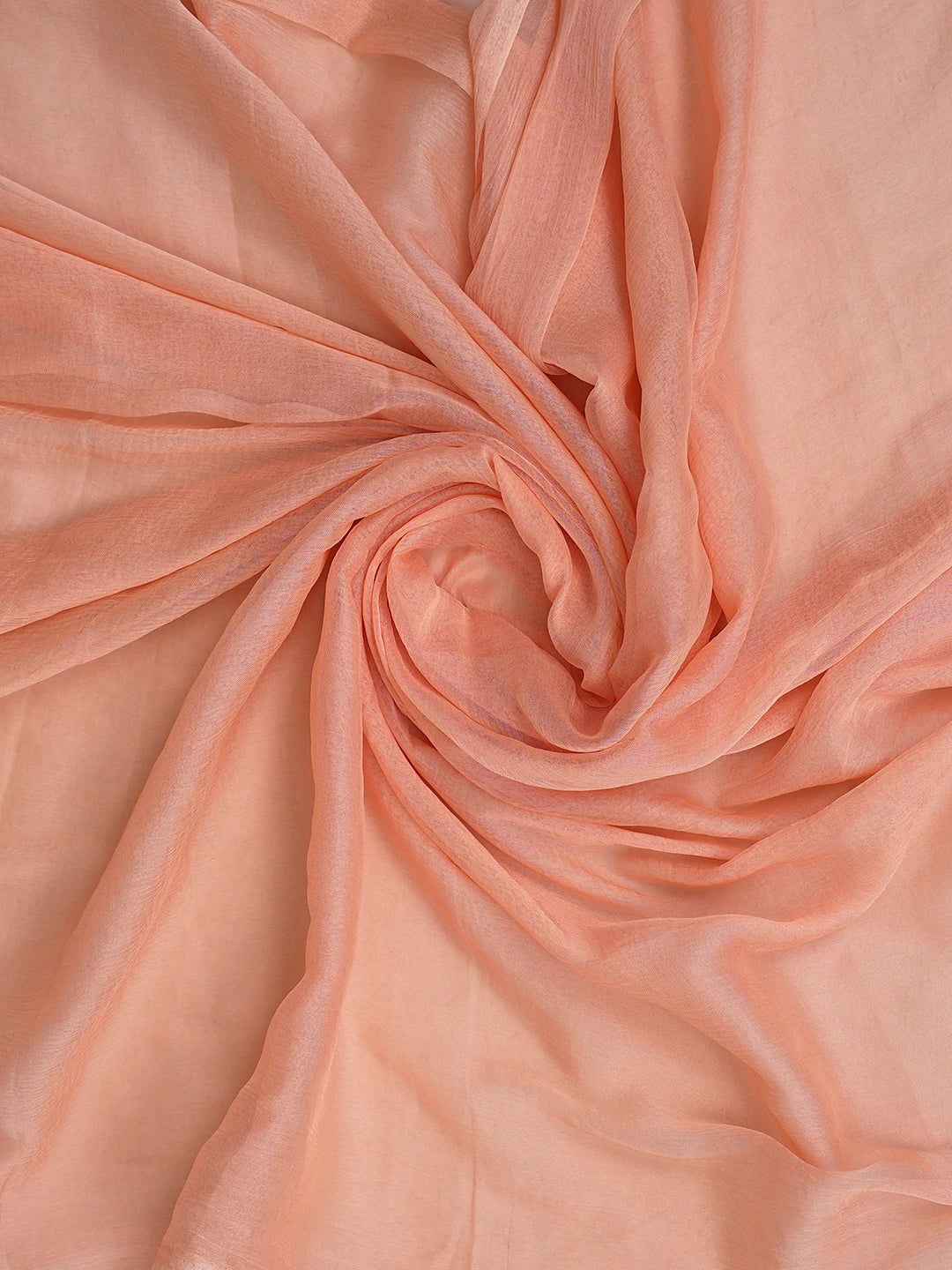Ada Hand Embroidered Peach Cotton Lucknowi Chikankari Unstitched Suit Piece 01A861476