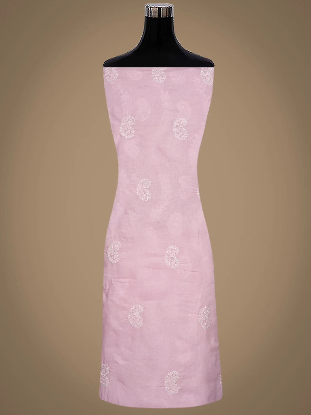 Ada Hand Embroidered Pink Cotton Lucknowi Chikankari Unstitched Suit Piece 01A861436