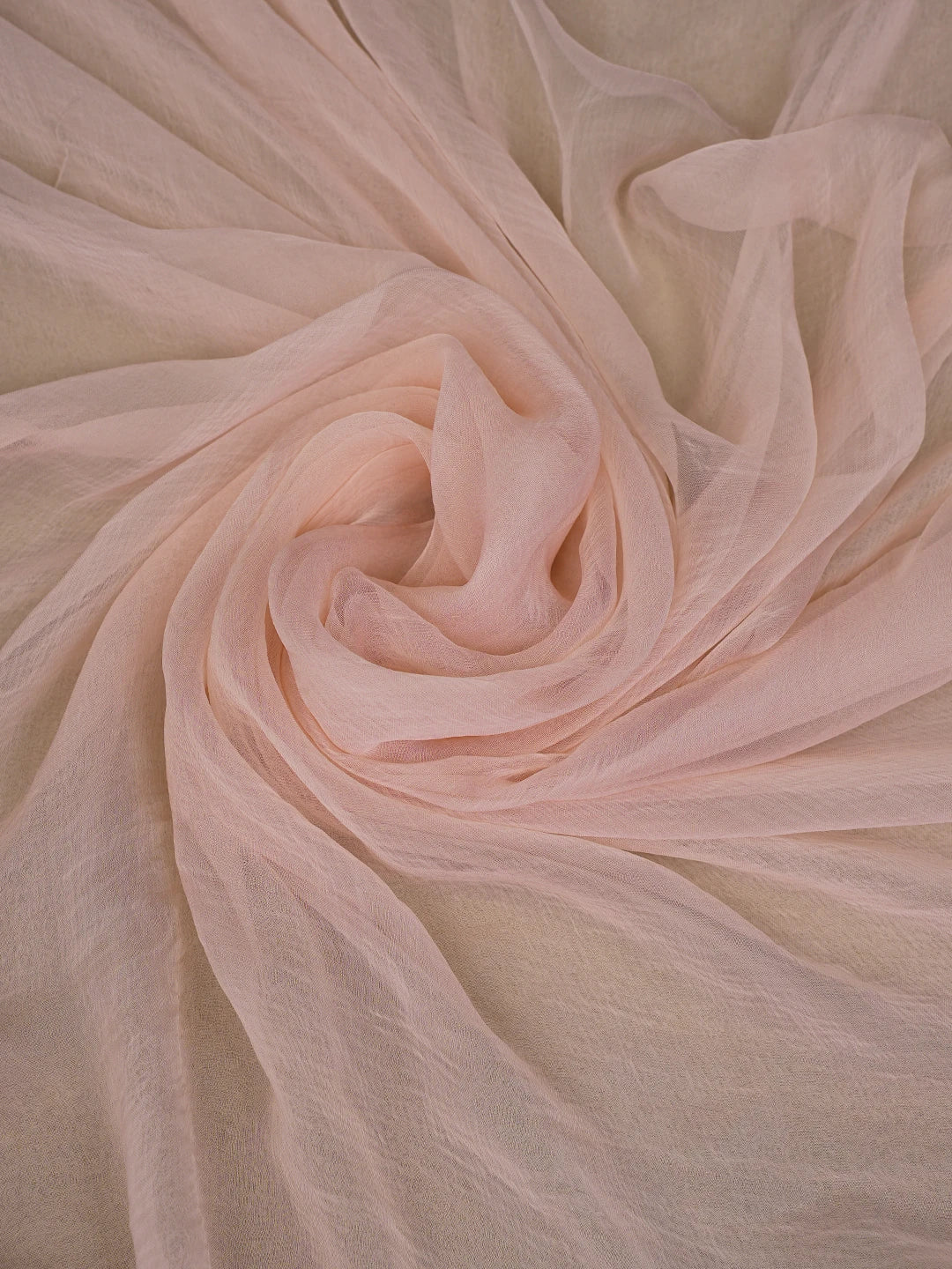 Ada Hand Embroidered Dusty Peach Cotton Lucknowi Chikankari Unstitched Suit Piece 01A773773