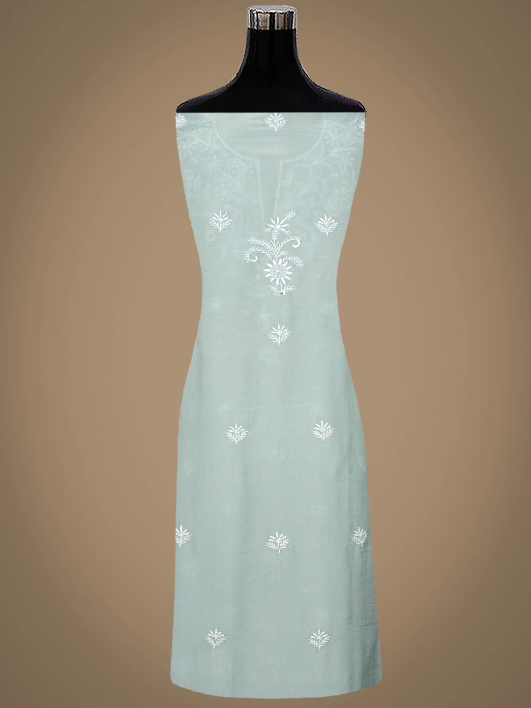 Ada Hand Embroidered Teal Green Muslin Lucknowi Chikankari Unstitched Suit Piece 01A855641