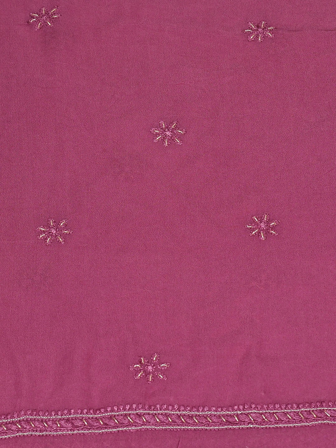 Ada Hand Embroidered Mauve Pink Viscsose Georgette Lucknowi Chikankari Unstitched Kurta Dupatta Set With Cutdana Work 01A337616