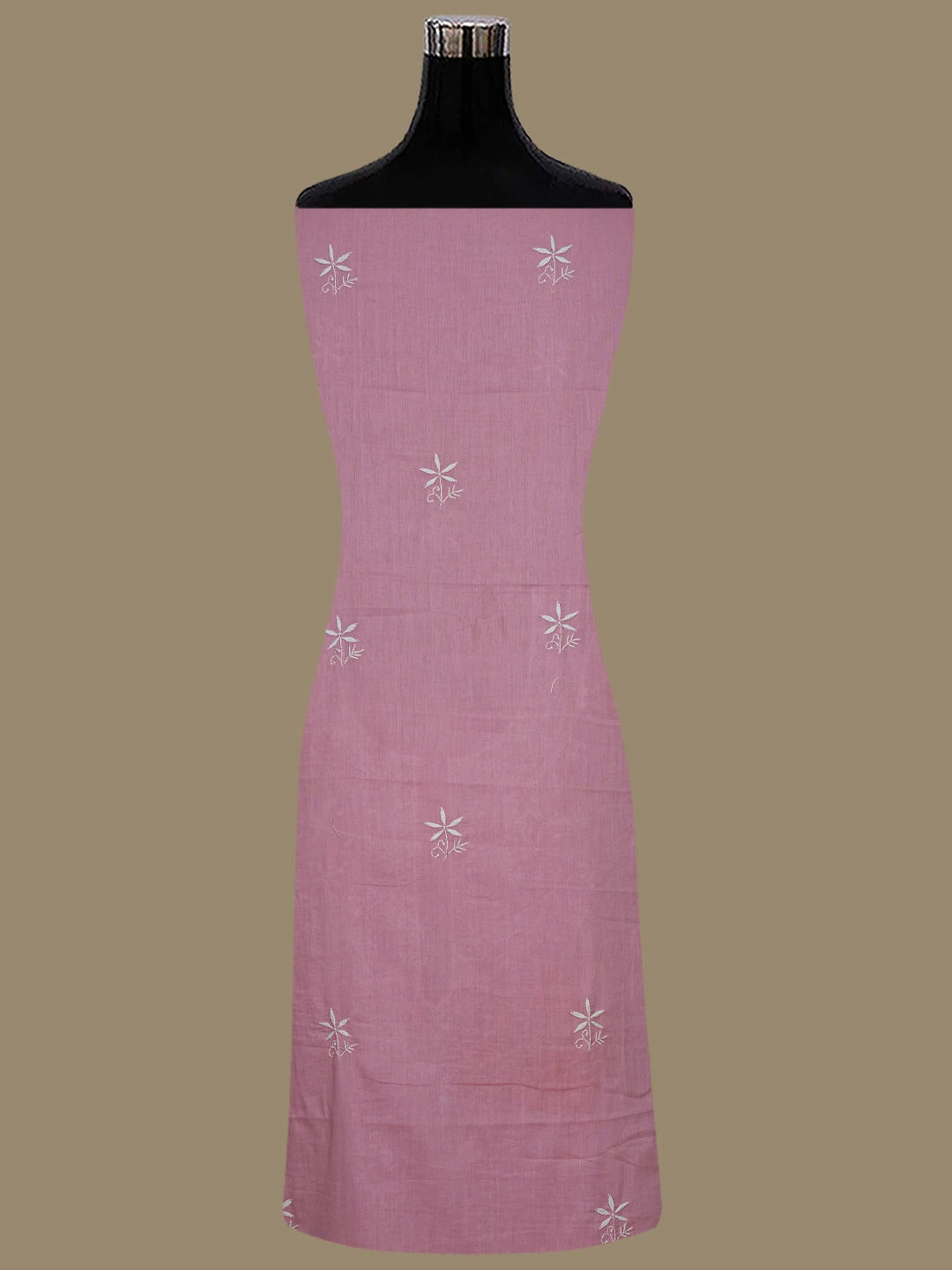 Ada Hand Embroidered Pink Pure Cotton Lucknowi Chikankari Unstitched Suit Piece 01A858192