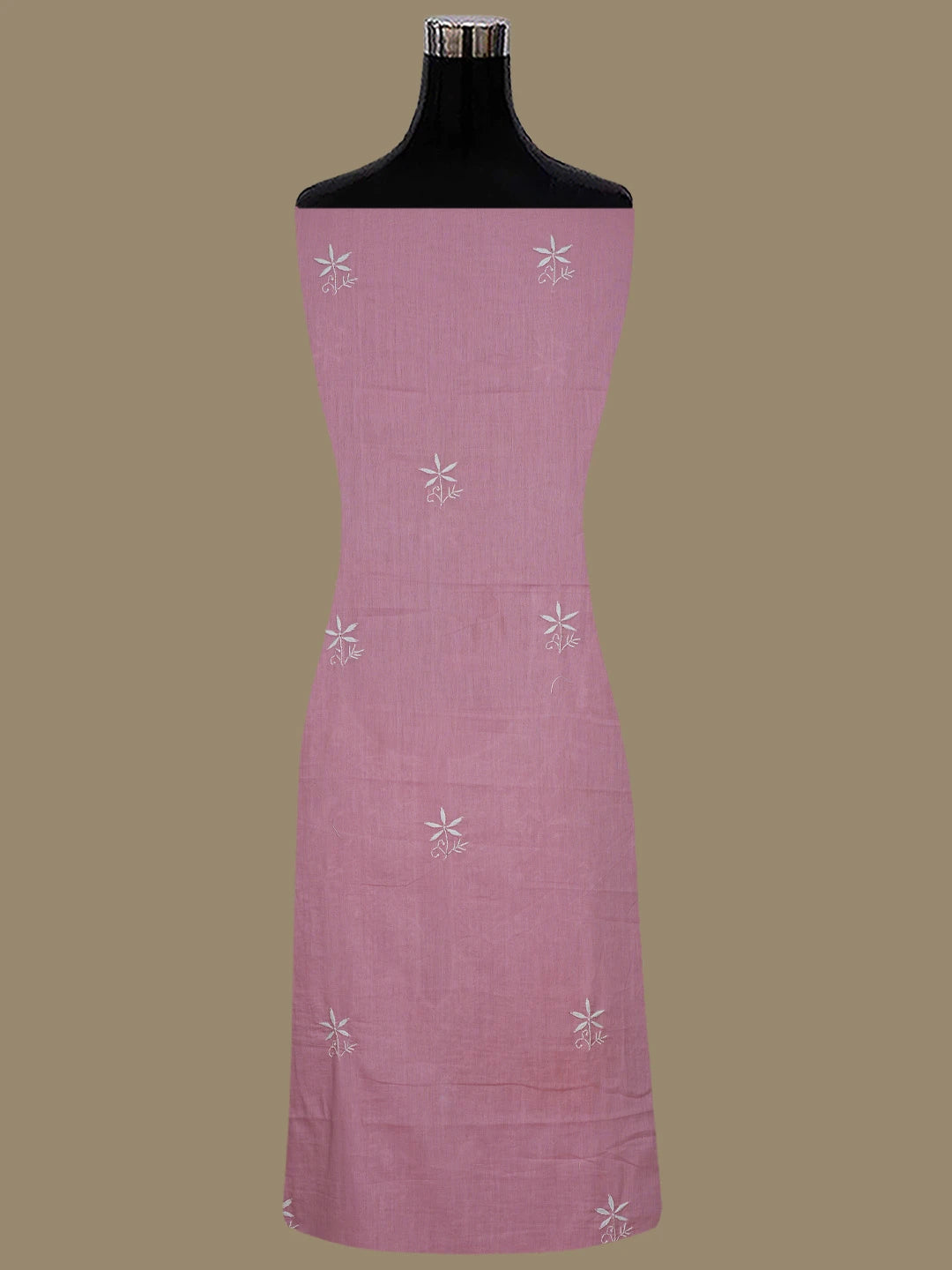 Ada Hand Embroidered Pink Pure Cotton Lucknowi Chikankari Unstitched Suit Piece 01A858192