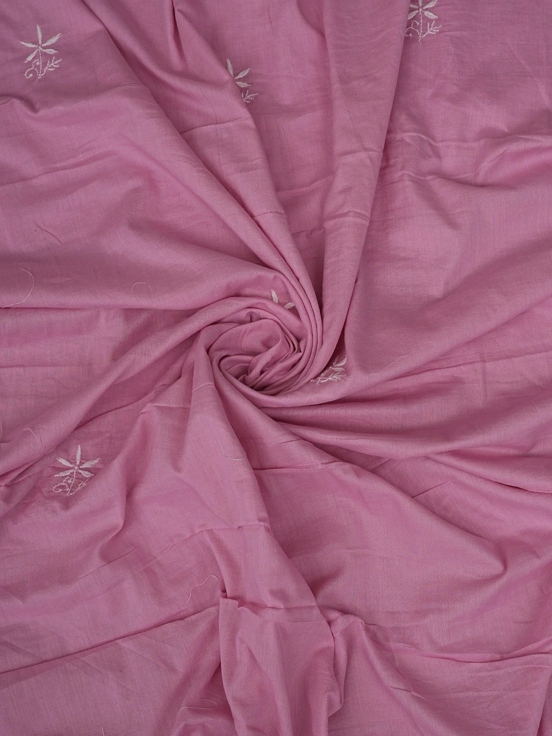 Ada Hand Embroidered Pink Pure Cotton Lucknowi Chikankari Unstitched Suit Piece 01A858192