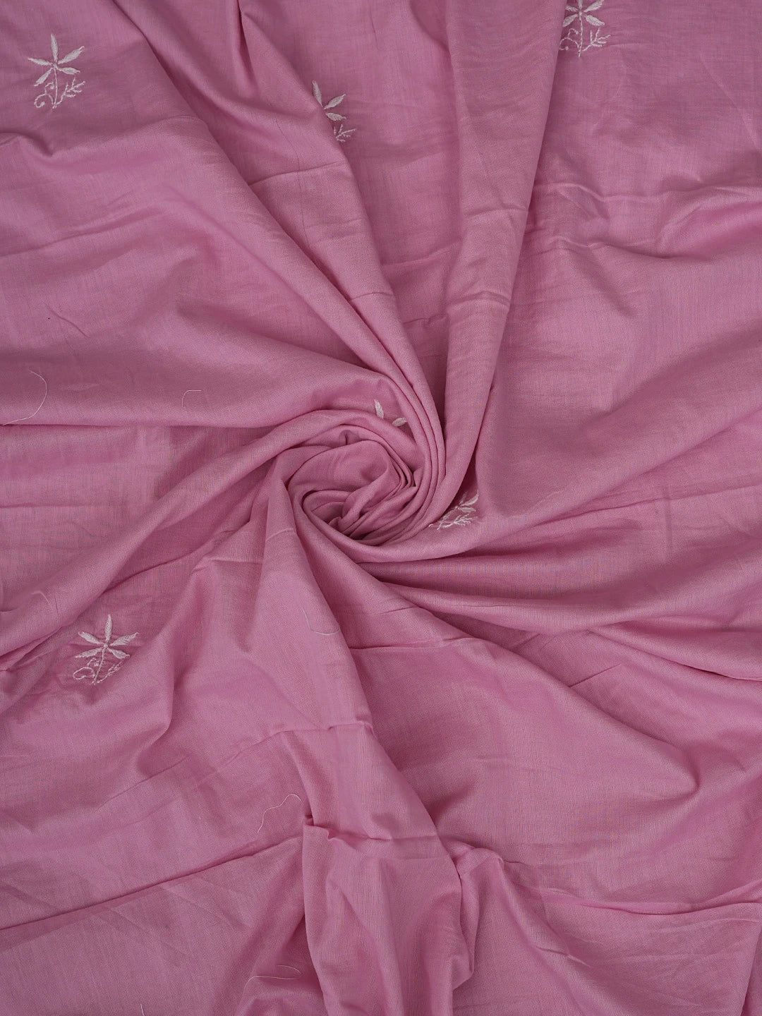 Ada Hand Embroidered Pink Pure Cotton Lucknowi Chikankari Unstitched Suit Piece 01A858192