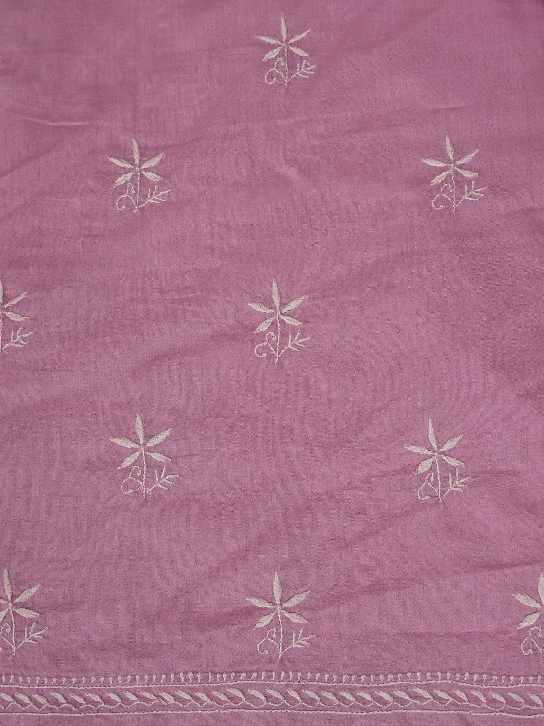 Ada Hand Embroidered Pink Pure Cotton Lucknowi Chikankari Unstitched Suit Piece 01A858192