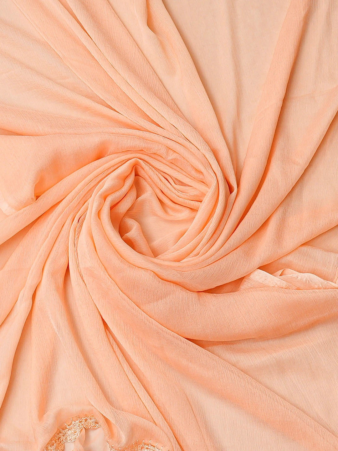 Ada Hand Embroidered Peach Cotton Lucknowi Chikankari Unstitched Suit Piece 01A861462