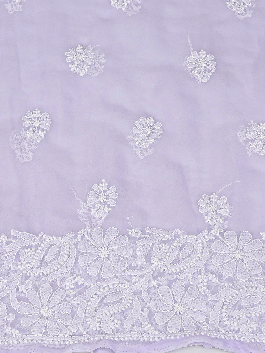 Ada Hand Embroidered Light Mauve Georgette Lucknowi Chikankari Unstitched Suit Piece 01A859806