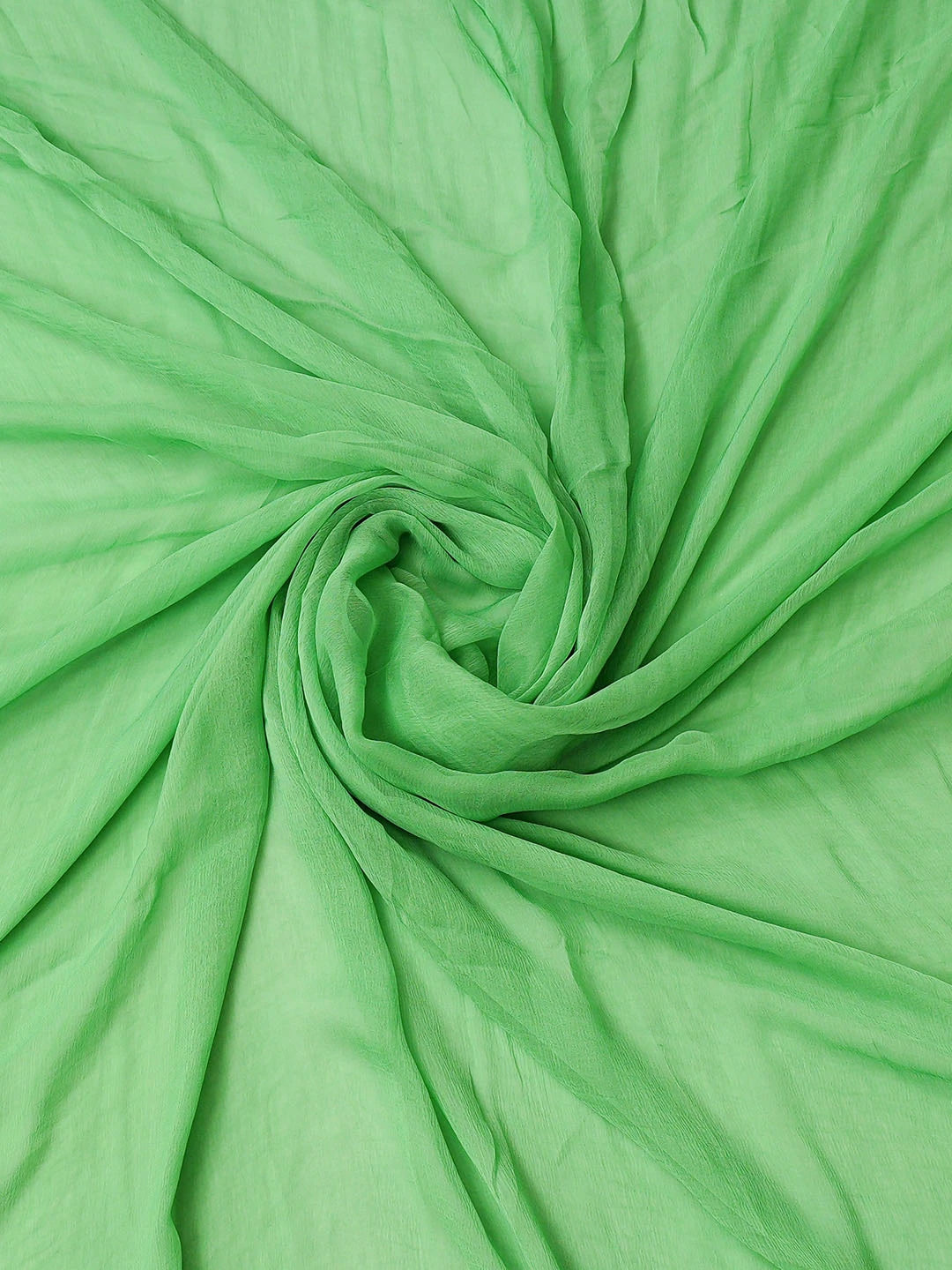 Ada Hand Embroidered Green Tussar Silk Lucknowi Chikankari Unstitched Suit Piece 01A763491