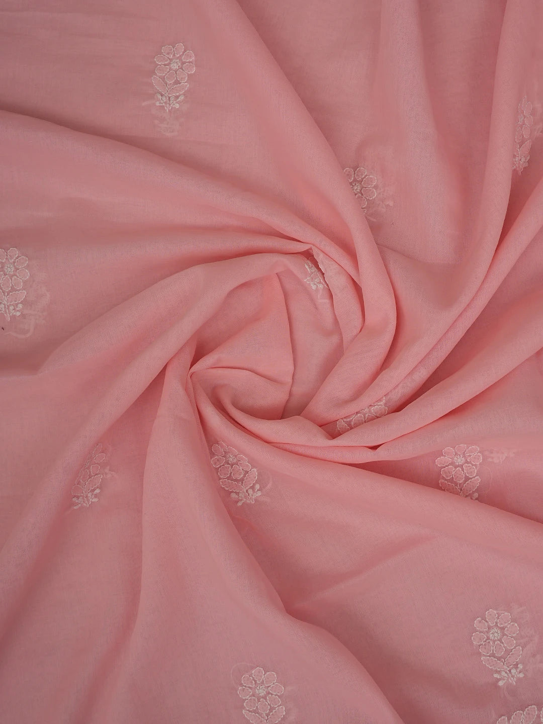 Ada Hand Embroidered Pink Cotton Lucknowi Chikankari Unstitched Suit Piece 01A764939