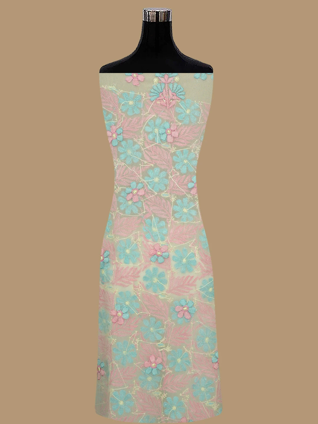 Ada Hand Embroidered Lemon Georgette Lucknowi Chikankari Unstitched Suit Piece 01A833118