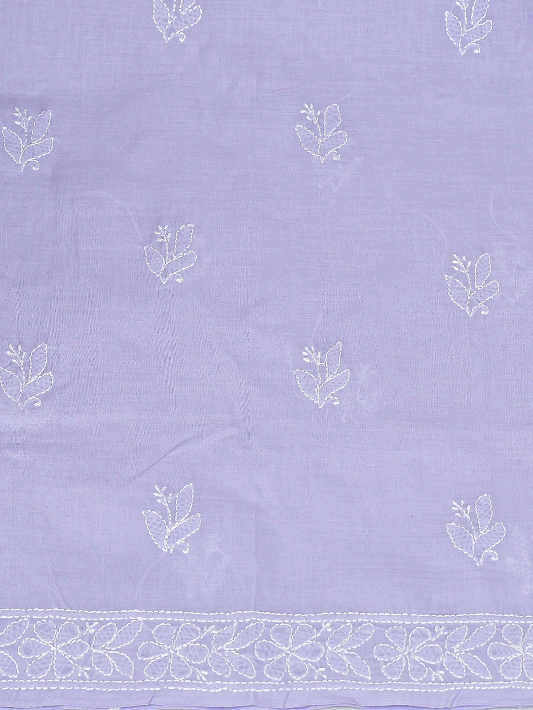 Ada Hand Embroidered Mauve Cotton Lucknowi Chikankari Unstitched Kurta Piece 01A863913