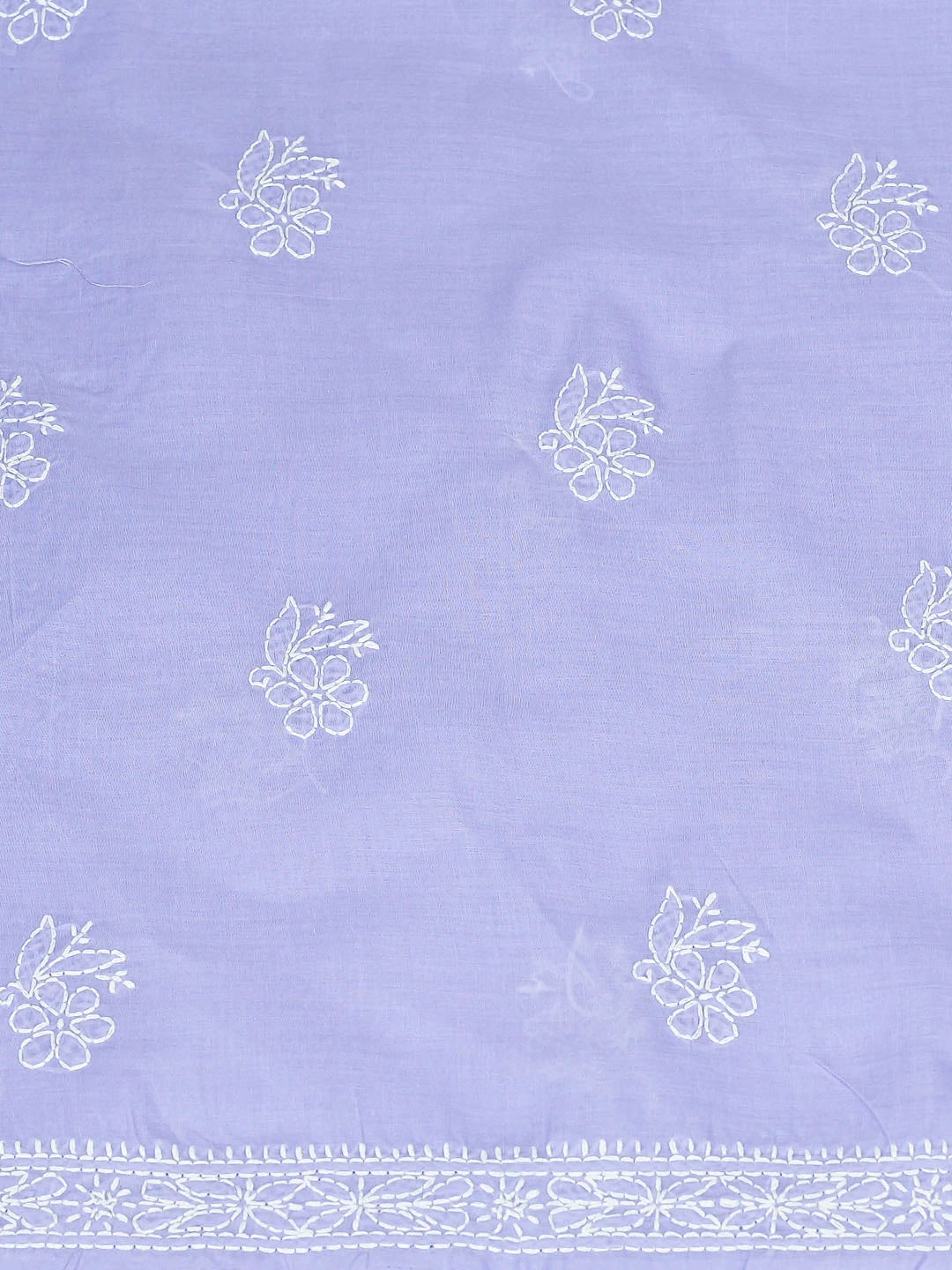 Ada Hand Embroidered Mauve Cotton Lucknowi Chikankari Unstitched Kurta Piece 01A863928