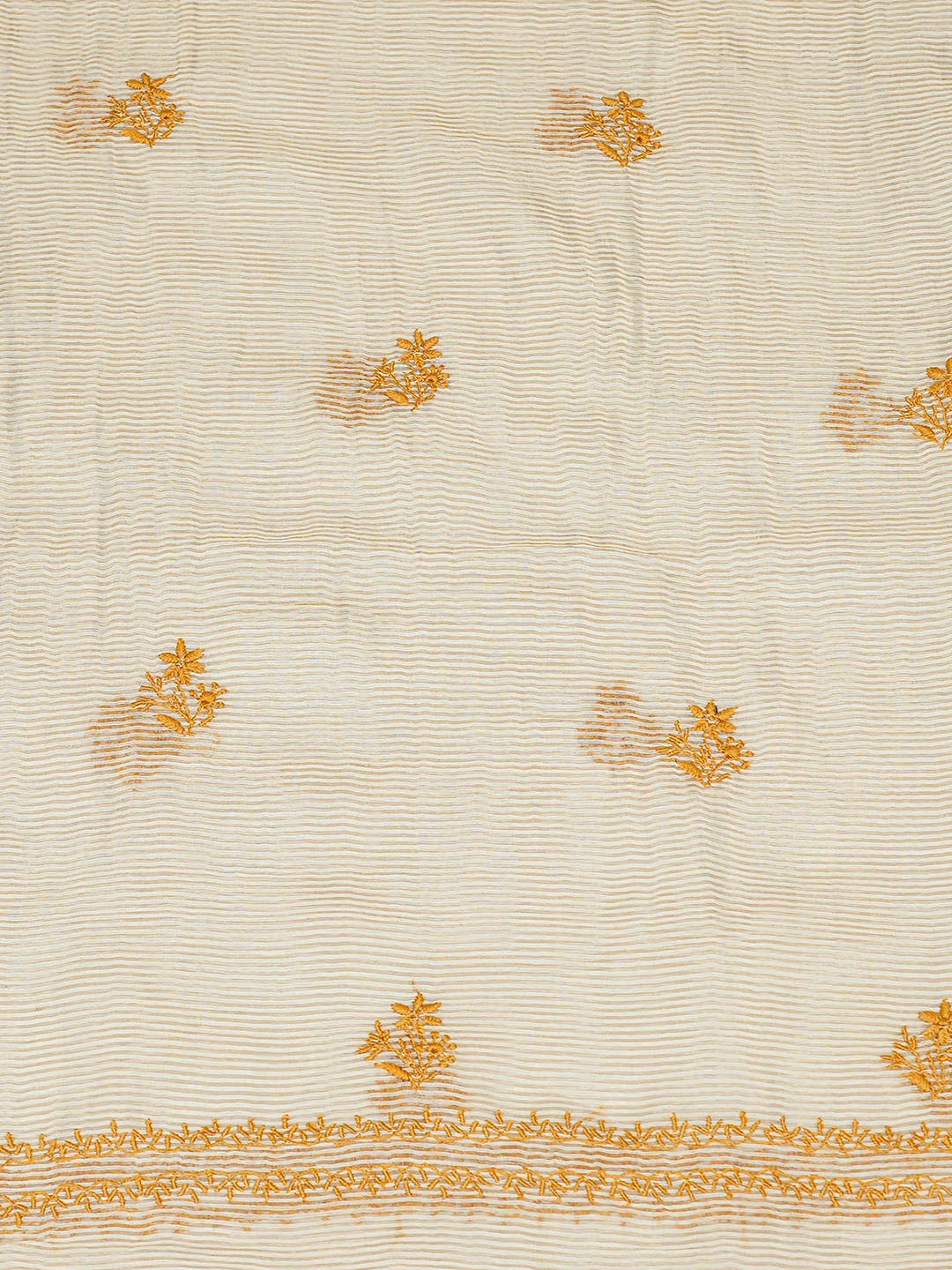 Ada Hand Embroidered Fawn Tissue Lucknowi Chikankari Unstitched Kurta Dupatta Set With Zari Work 01A858585
