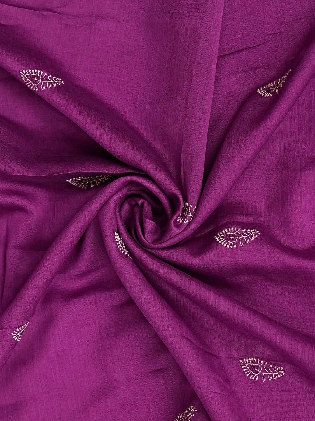 Ada Hand Embroidered Mulberry Pink Chanderi Lucknowi Chikankari Unstitched Kurta Dupatta Set 01A858216
