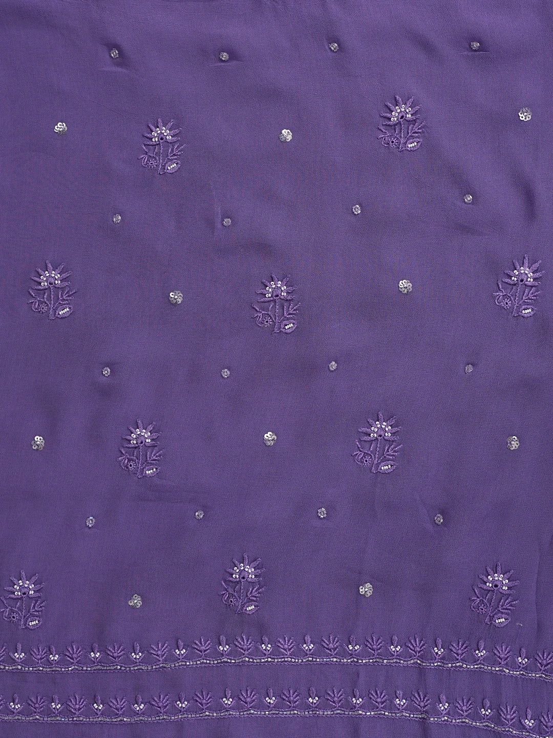 Ada Hand Embroidered Mauve Viscose Georgette Lucknowi Chikankari Unstitched Kurta Dupatta Set With Cutdana Work 01A856615