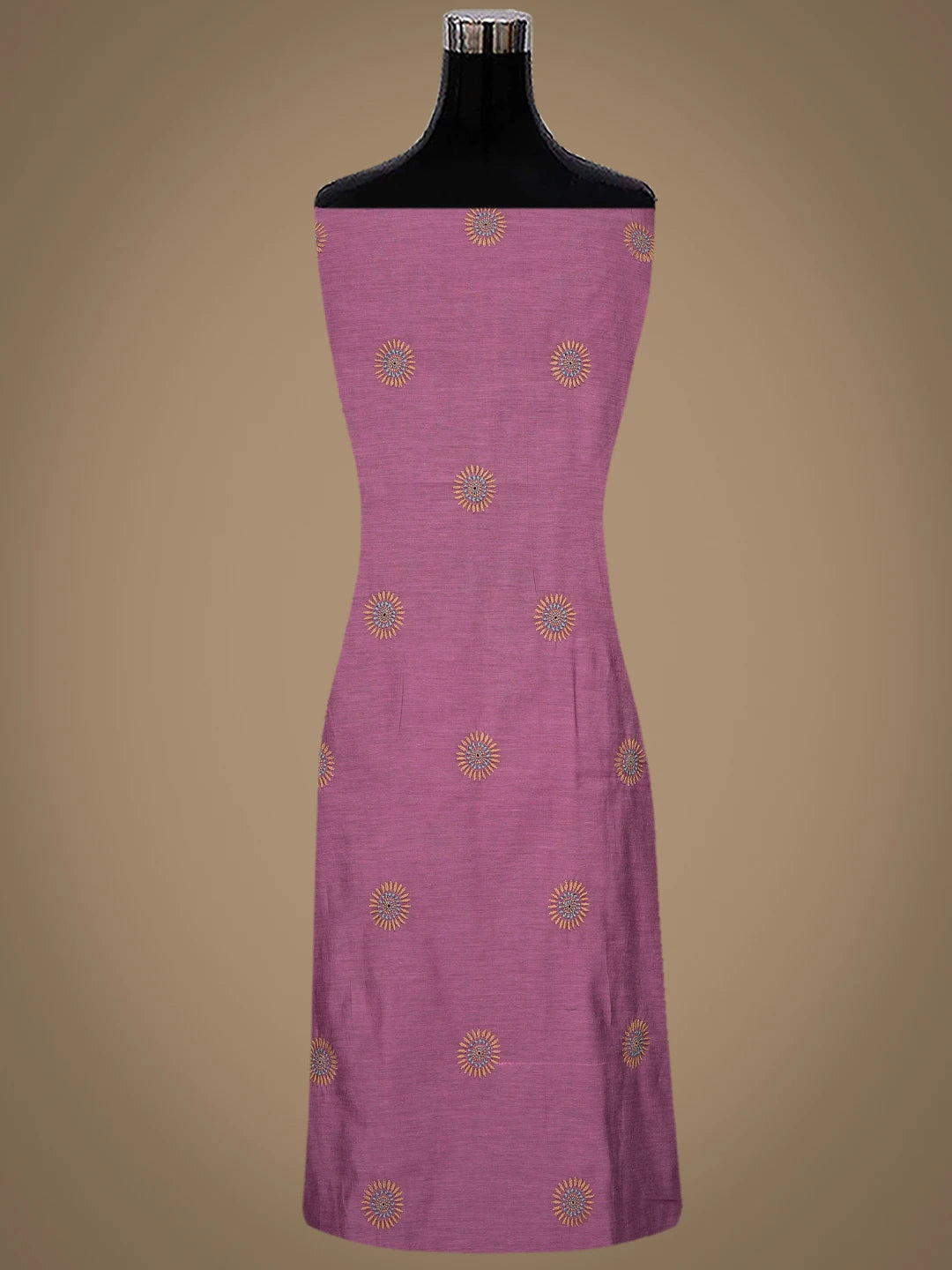 Ada Hand Embroidered Onion Pink Chanderi Lucknowi Chikankari Untitched Kurta Dupatta Set 01A841569