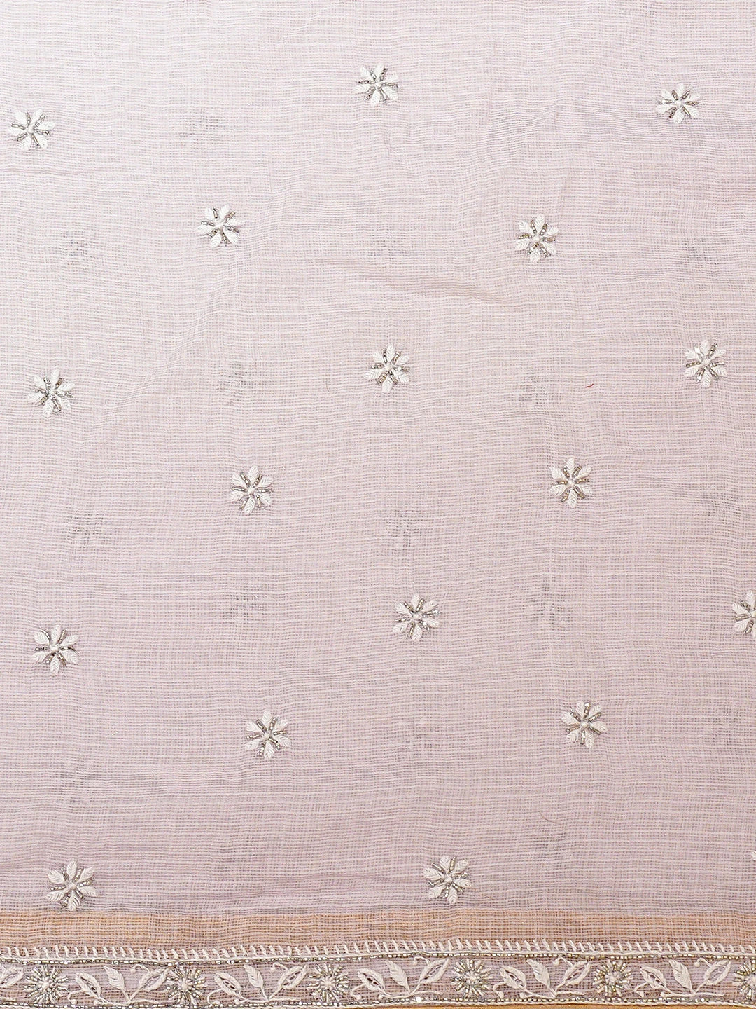 Ada Hand Embroidered Lavender Kota Lucknowi Chikankari Saree With Blouse With Cutdana Work 01A695768