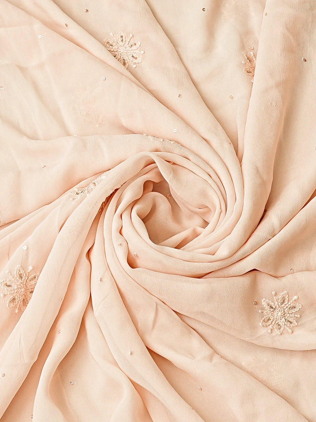Ada Hand Embroidered Dusty Pink Viscose Georgette Lucknowi Chikankari Unstitched Kurta Dupatta Set With Cutdana Work 01A699578
