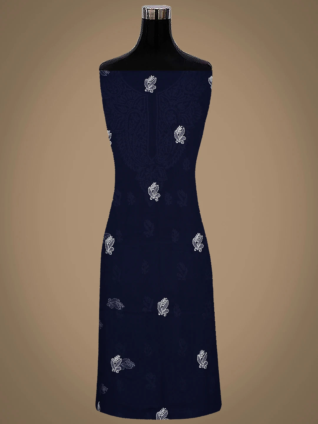 Ada Hand Embroidered Navy Blue  Georgette Lucknowi Chikankari Unstitched Suit Piece 01A866823