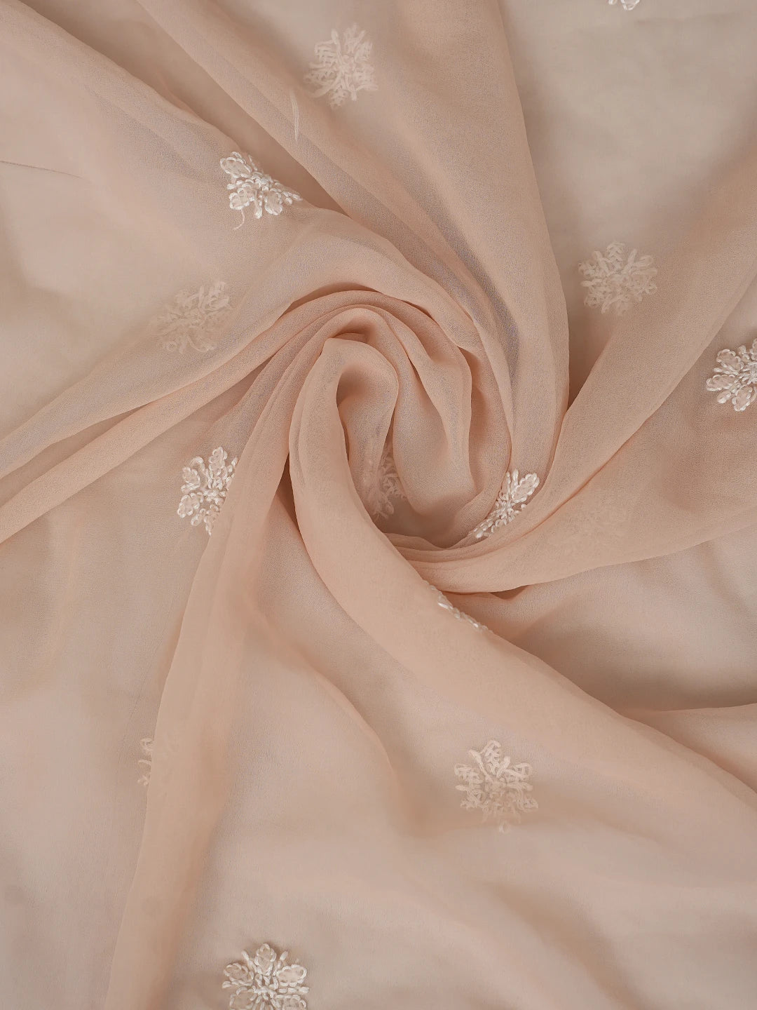 Ada Hand Embroidered Fawn Georgette Lucknowi Chikankari Unstitched Suit Piece 01A866983