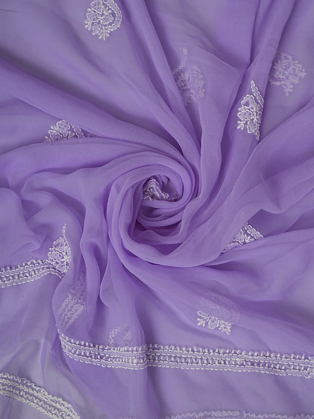 Ada Hand Embroidered Mauve Georgette Lucknowi Chikankari Unstitched Suit Piece 01A866858