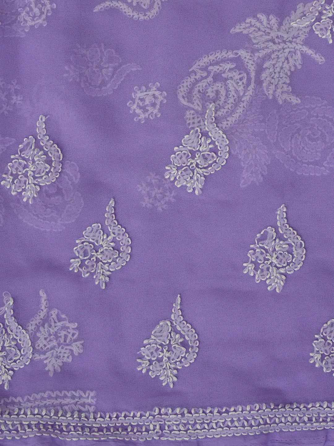 Ada Hand Embroidered Mauve Georgette Lucknowi Chikankari Unstitched Suit Piece 01A866858