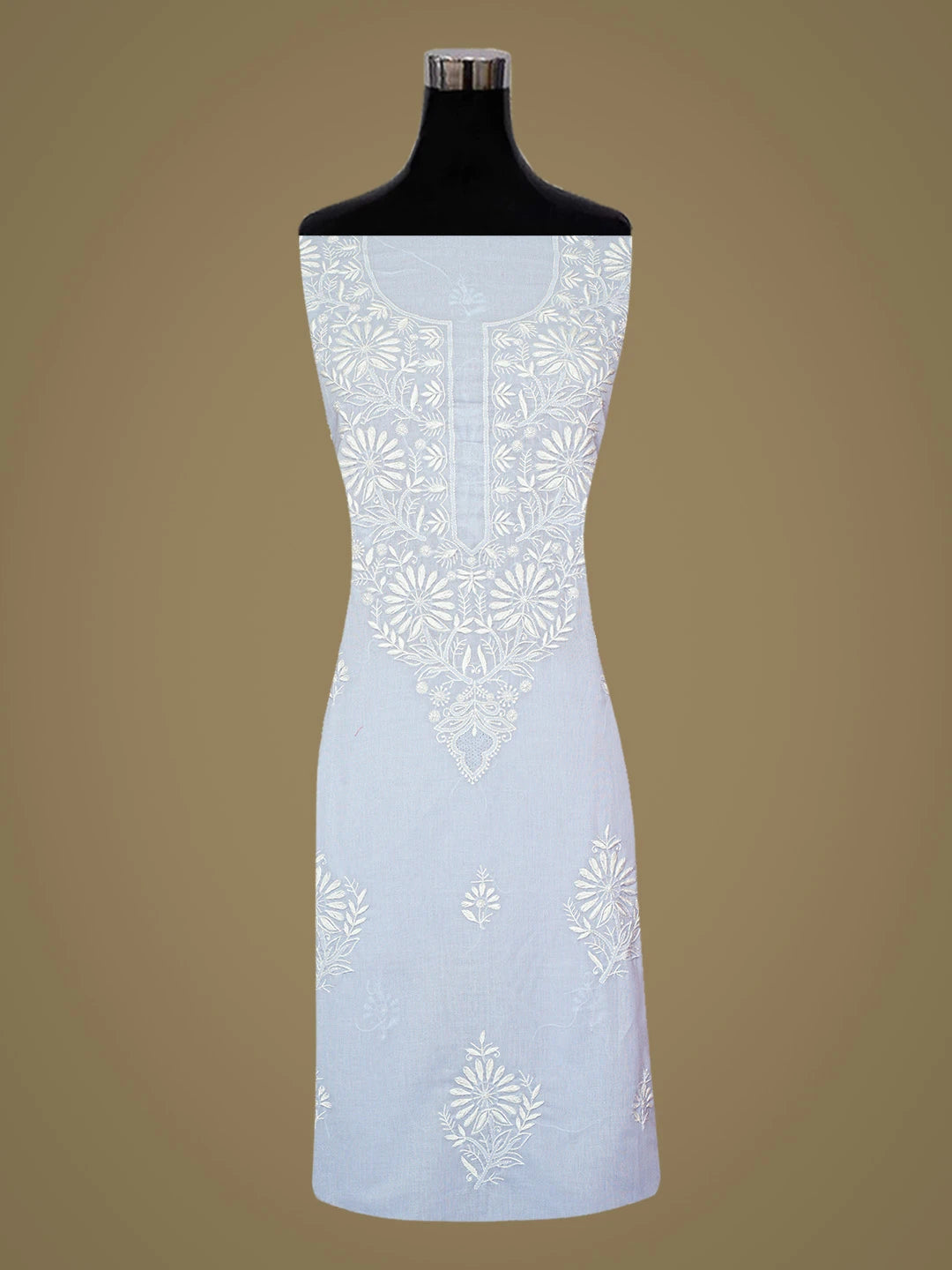 Ada Hand Embroidered Mauve Cotton Lucknowi Chikankari Unstitched Suit Piece 01A762932