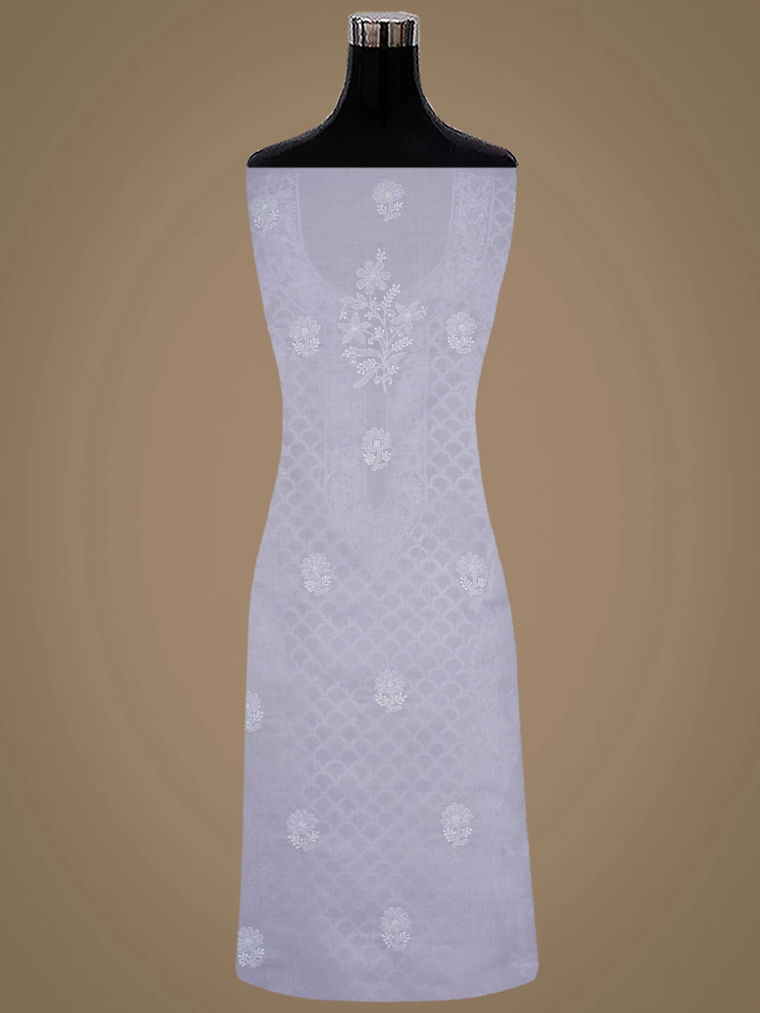 Ada Hand Embroidered Lavender Cotton Lucknowi Chikankari Unstitched Suit Piece 01A867481