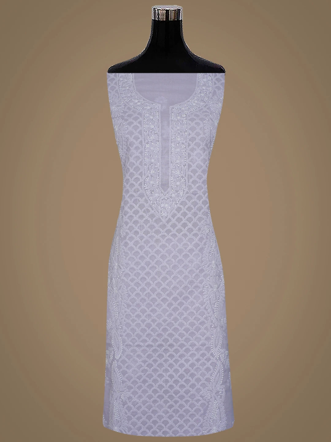 Ada Hand Embroidered Lavender Cotton Lucknowi Chikankari Unstitched Suit Piece 01A867481