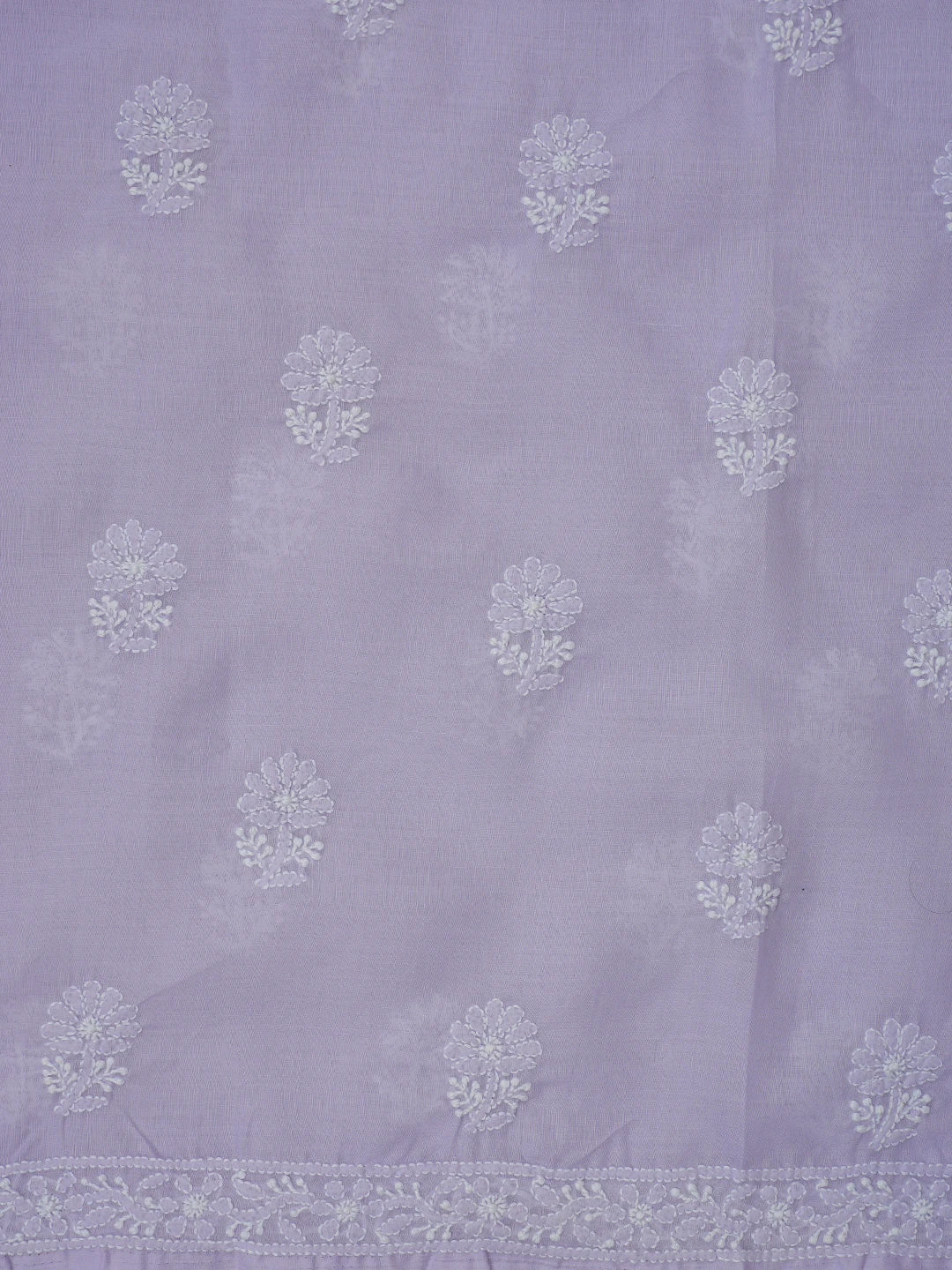 Ada Hand Embroidered Lavender Cotton Lucknowi Chikankari Unstitched Suit Piece 01A867481