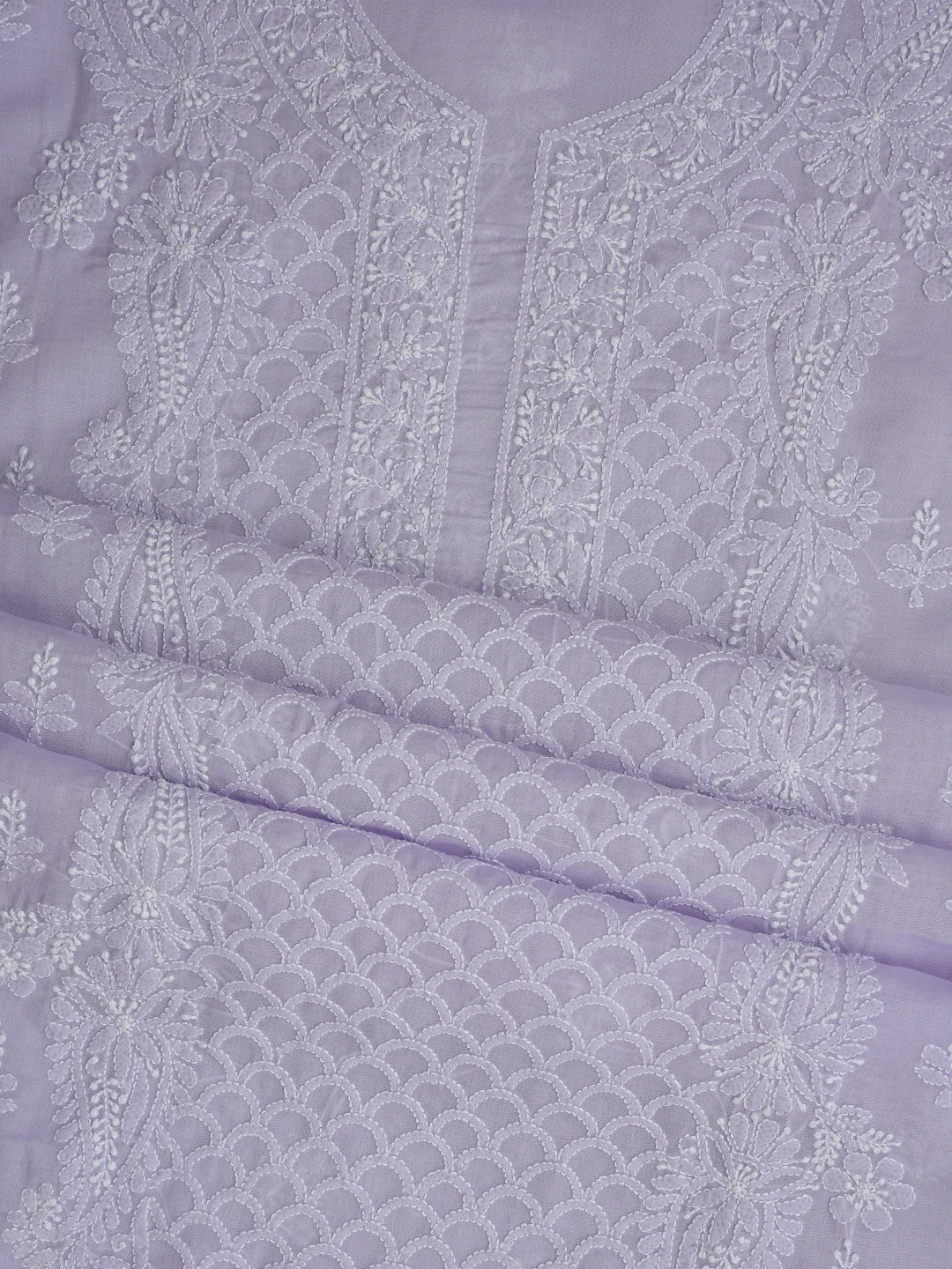 Ada Hand Embroidered Lavender Cotton Lucknowi Chikankari Unstitched Suit Piece 01A867481