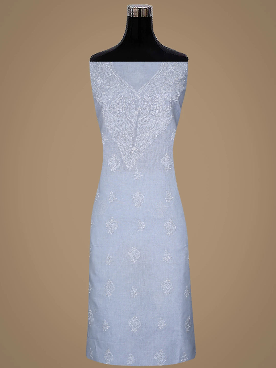 Ada Hand Embroidered Lavender Cotton Lucknowi Chikankari Unstitched Suit Piece 01A867094