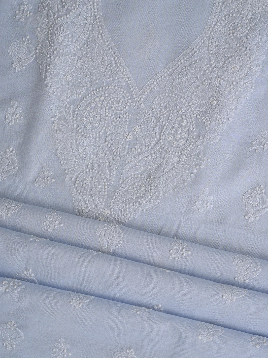 Ada Hand Embroidered Lavender Cotton Lucknowi Chikankari Unstitched Suit Piece 01A867094