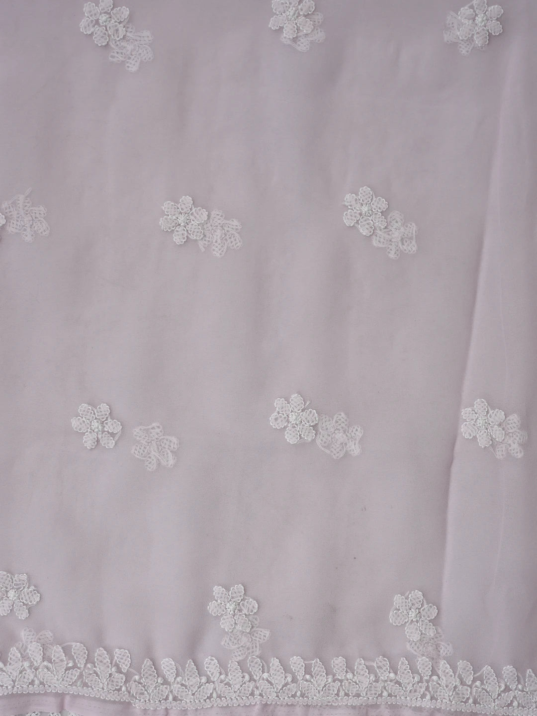 Ada Hand Embroidered Baby Pink Georgette Lucknowi Chikankari Unstitched Suit Piece 01A867424