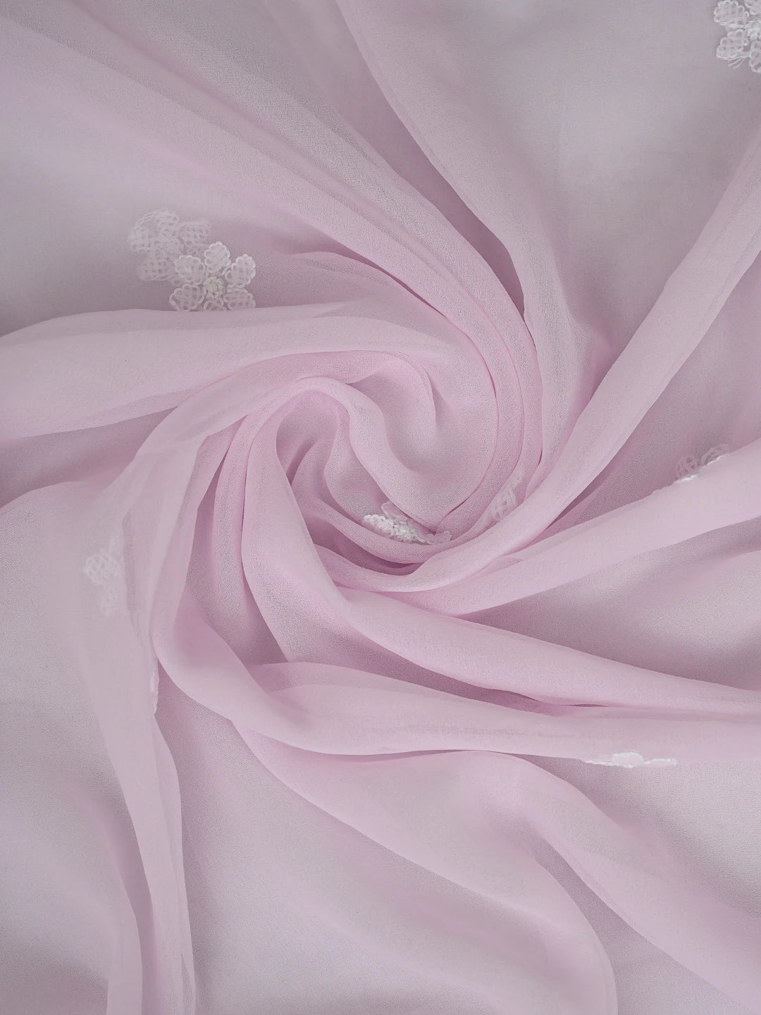 Ada Hand Embroidered Baby Pink Georgette Lucknowi Chikankari Unstitched Suit Piece 01A867424