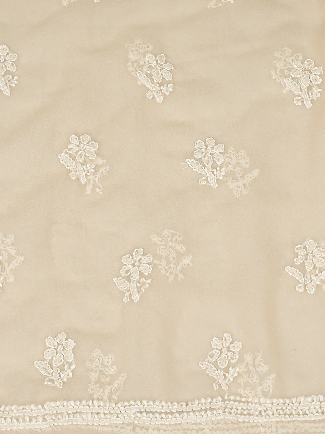 Ada Hand Embroidered Fawn Georgette Lucknowi Chikankari Unstitched Suit Piece 01A866788
