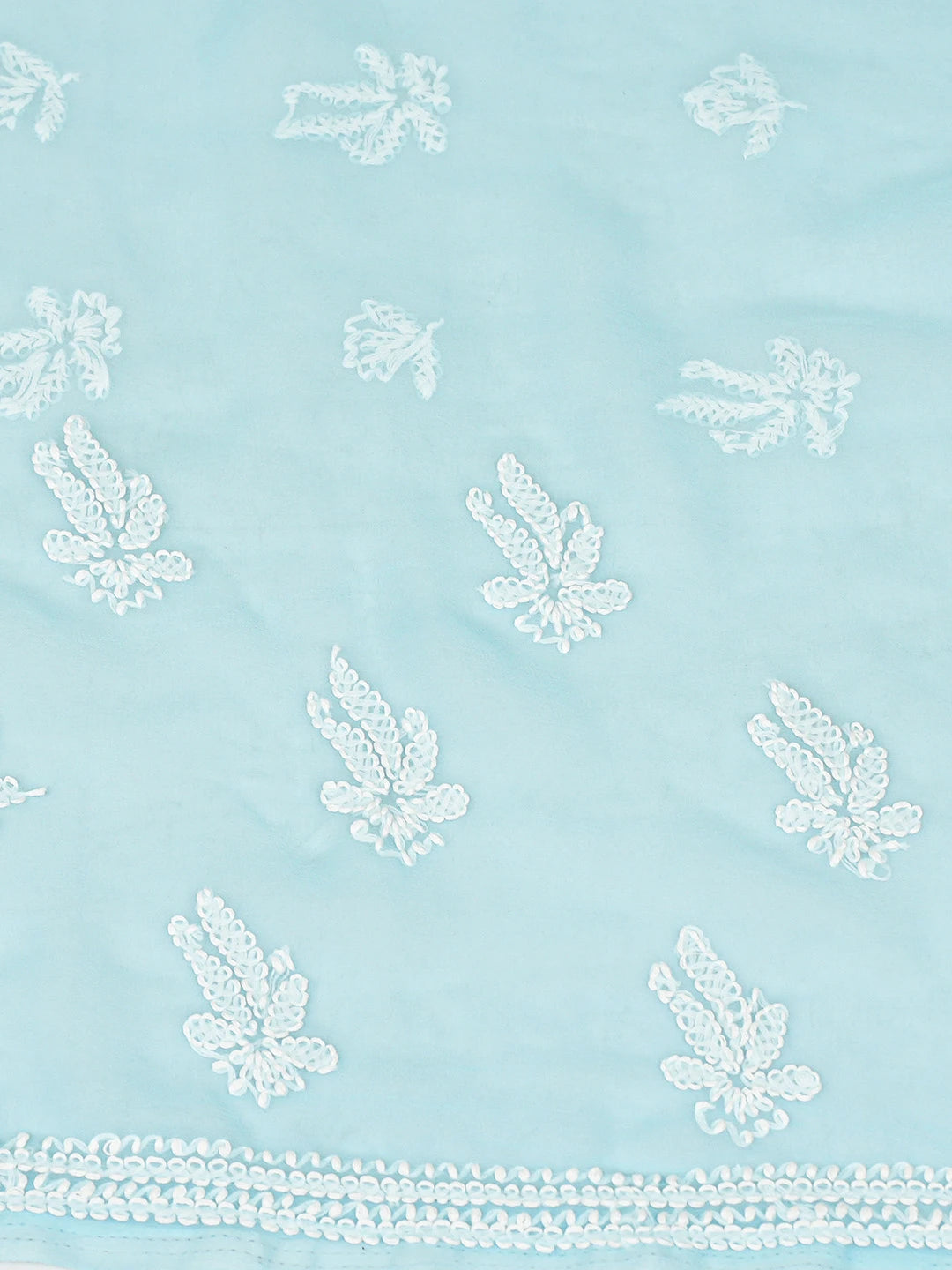 Ada Hand Embroidered Sky Blue Georgette Lucknowi Chikankari Unstitched Suit Piece 01A866819