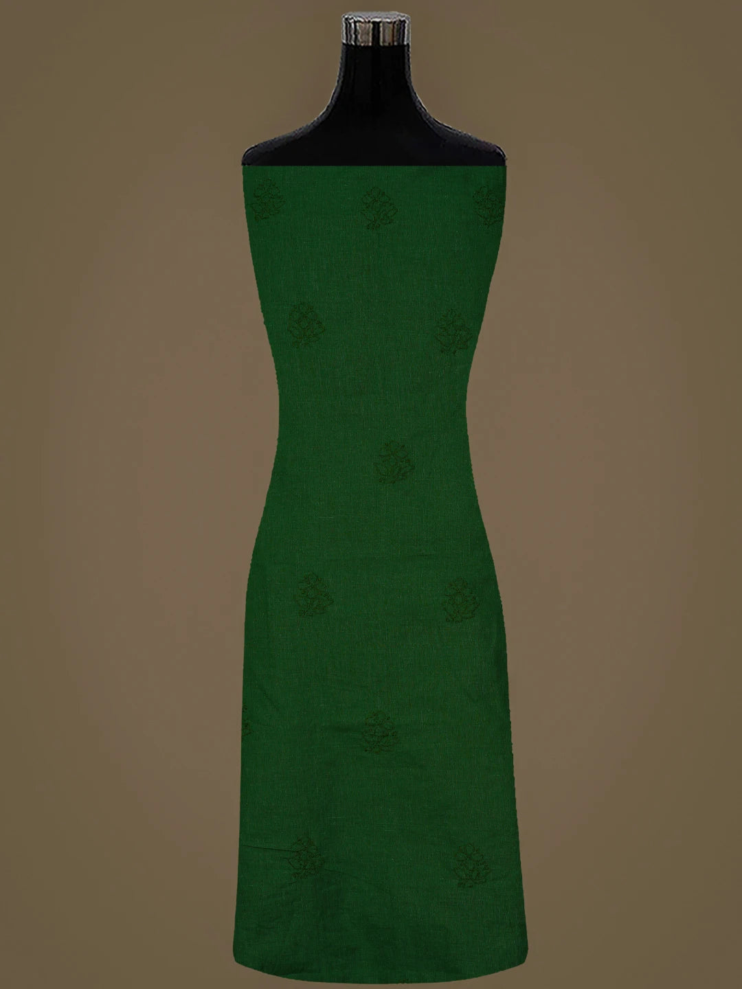 Ada Hand Embroidered Juniper Green Cotton Lucknowi Chikankari Unstitched Suit Piece 01A867049