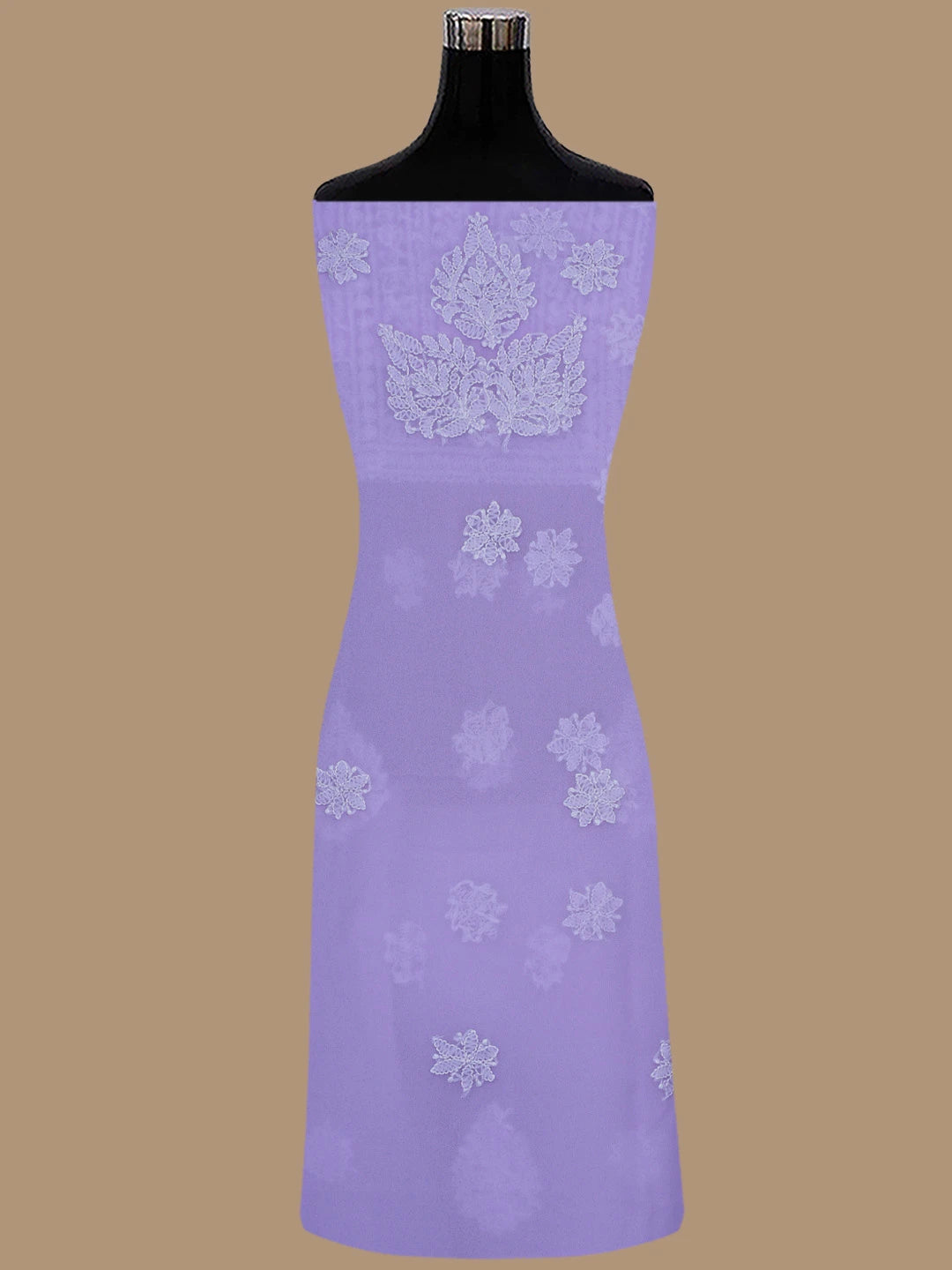 Ada Hand Embroidered Mauve Georgette Lucknowi Chikankari Unstitched Suit Piece 01A867456