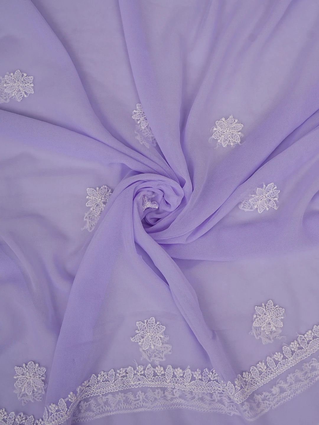 Ada Hand Embroidered Mauve Georgette Lucknowi Chikankari Unstitched Suit Piece 01A867456