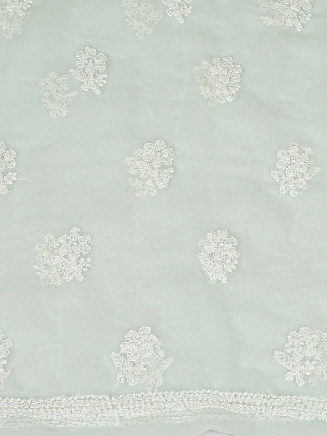 Ada Hand Embroidered Light Green Georgette Lucknowi Chikankari Unstitched Suit Piece 01A866776