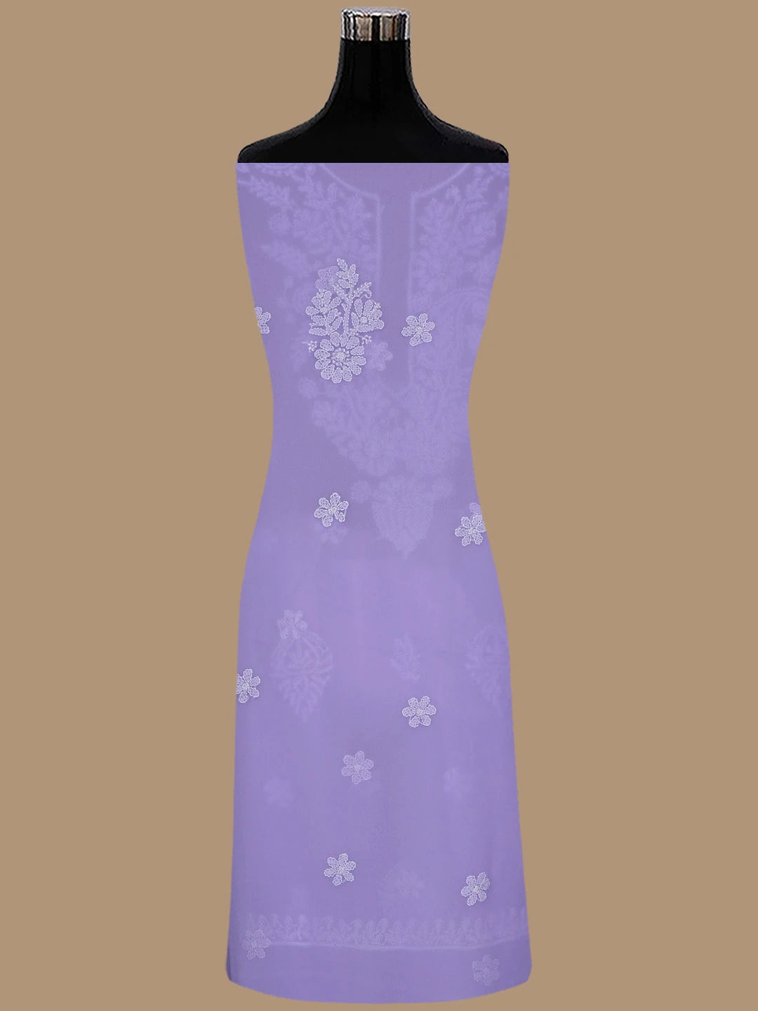 Ada Hand Embroidered Mauve Georgette Lucknowi Chikankari Unstitched Suit Piece 01A867426