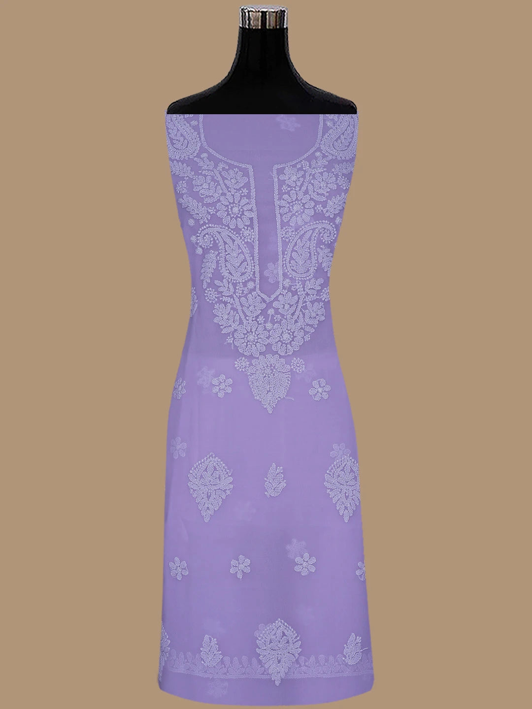 Ada Hand Embroidered Mauve Georgette Lucknowi Chikankari Unstitched Suit Piece 01A867426